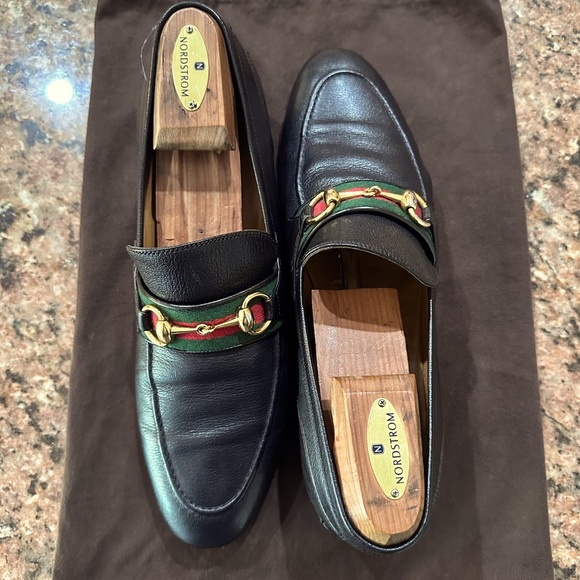 Hey! Thrifted a pair of pretty worn Gucci loafers that had a  Gucci loafers 8 1/2 normal wear and tear